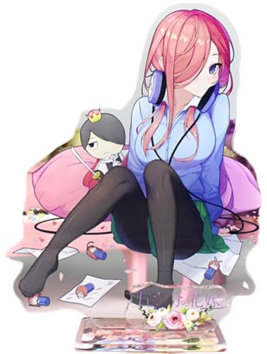 Sonsoke Anime Nakano Miku Acryl Stehend Spiel Figur Aufsteller Acryl Ständer Modellsammlungen Peripherietisch Cosplay Dekoration (Nakano Miku 4)