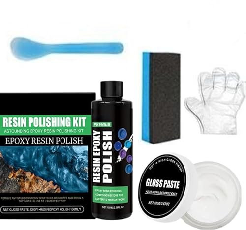 Epoxidharz Polierset, Epoxidharz Politur Compound, speziell formulierte und hochglänzende Oberflächen zum Kratzen, Schleifen