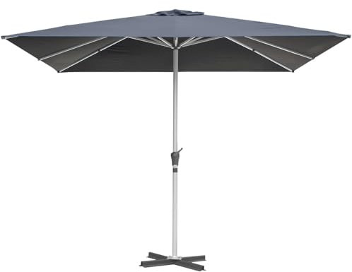 RANSENERS Großer Quadratischer Sonnenschirm 300 x 300 cm - Premium Gartenschirm mit 8 Streben und Kreuzfuß - UV50+ Schutz vor Sonnenstrahlen im Freien - Schirmständer Optional