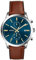 BUREI Uhren Herren Chronograph Japanisches Quarz wasserdichte Armbanduhr Herren Lederarmband Business Casual Sport Datum Uhr für Männer (gelb-braun)