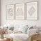GOSRD Matisse Abstrakte Wandkunst mit neutralen Blumen, Leinwanddrucke, Gemälde, Bilder, Beige, Poster, Galerie, Vintage, Heimdekoration, 50 x 70 cm, 3 Stück, rahmenlos