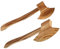 Ipetboom 2Pcs Axes for Halloween Costume Accessories Safe Lifelike Wood Props for Larp Cosplay and Theatrical Performances Durable Halloween Decor