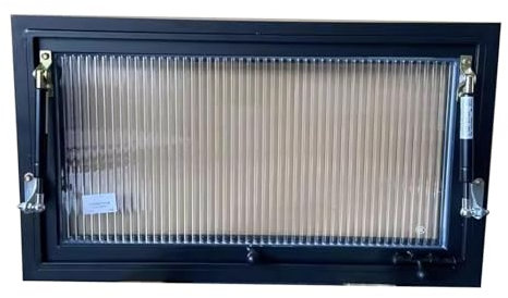 Aluminium-Fenster für Wohnmobile und Konzessionsständer, 50 x 40 cm, schalldicht, aufklappbar, ideal für Milchtee-Geschäfte und kleine Keller