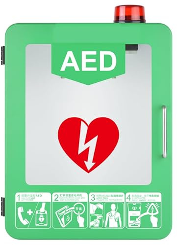 WEYIMVTO AED Defibrillator-Schrank, Erste-Hilfe-AED-Defibrillator-Wandaufbewahrungsschrank, Erste-Hilfe-Schrank, Trennwandposition einstellbar