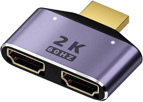 Black 2K Splitter FullHD 1080P Video Splitter 1X2 Split 1 in 2 Out for HDTV DVD Hdmi-Compatible 1 in 2 Out Satellite Equipment Accessories