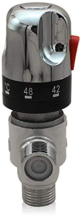 Thermostat, 3-Wege-Thermostat-Mischventil, Ventil zur Regulierung der Wassertemperatur, Außengewinde, geeignet für Bäder, Haushalt, Badewannenarmaturen und Solar-Durchlauferhitzer