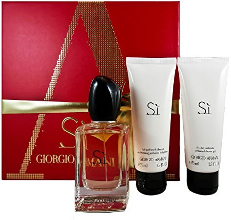 Giorgio Armani SI femme Duft Geschenkset, 1er Pack (Eau de Parfum 50 ml, Duschgel 75 ml, Körperlotion 75 ml)