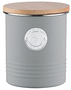 Typhoon Living Grey Tea Storage Canister 1 Litre