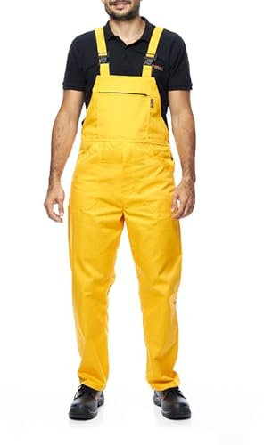 ProWear Arbeitslatzhose Herren Arbeitshose Latzhose, Gelb, Gr.- S