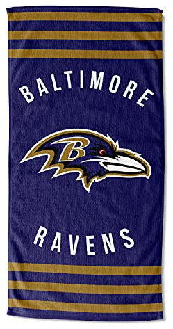 Northwest NFL Baltimore Ravens Unisex-Erwachsene Strandtuch, 76,2 x 152,4 cm, Streifen