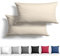 Alreya 2er-Set Mako Satin Kissenbezug 40 x 80 cm - 100% Baumwolle mit YKK Reißverschluss, Superweicher Kopfkissenbezug, Kissenhülle, Oeko-TEX® Standard Zertifiziert, Beige, nur Kissenbezug