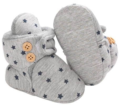 Babyschuhe Winterschuhe Baby Stiefel Krabbelschuhe mit Weicher Sohle und Warmen Booties für Neugeborene und Lauflernschuhe mit Kuscheligem Fleece und rutschfestem Boden für Kleinkinder