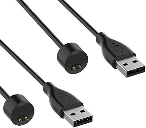 Mi 5 Band Charger Cable, Smart Watch Cord Compatible for Xiaomi Mi Band 6 Amazfit Band 5, Magnetic Charging Dock 2-Pack