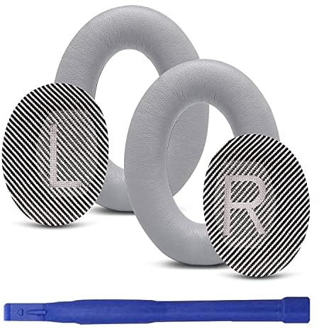 Aiivioll Replacement Earpads Cushions for Bose QuietComfort 35 (QC35) and QuietComfort 35 II (QC35 II) Headphones, Ear Pads with Softer Leather, Noise Isolation Memory Foam (Gray)