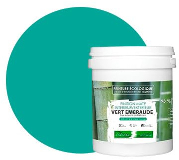 BOX DECO COULEURS Pittura naturale ecologica per interni esterni aspetto opaco Natura - 1L, verde smeraldo