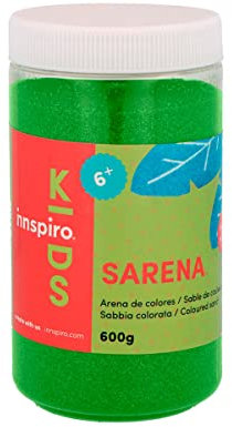 INNSPIRO Arena de colores verde oliva 600 Gr., para Decoración y Manualidades