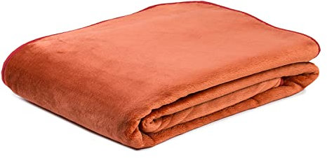 Gözze - Premium Cashmere-Feeling Wohn- und Kuscheldecke, 500 g/m², 130 x 170 cm - Zimt