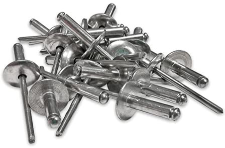 250 RIVETS ALU TETE 16 mm EXTRA LARGE DE 4.8 X 16 TIGE ACIER