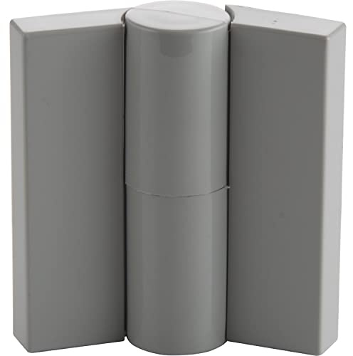 Eco Trennwand Aufschraubband links (Trennwandbeschlag), Türband mit Abdeckkappen, Kunststoff grau