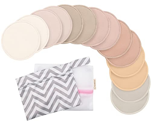 Lot de 14 inserts réutilisables pour allaitement maternel en viscose 4 couches en bambou pour allaitement maternel pour (neutre, L