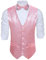 Barry.Wang Ensemble gilet à paillettes brillantes et nœud papillon pour homme, rose, 3XL