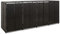 Yolola Mülnnenbox Mülltonnenbox Rattan Gerätebox Müllcontainer Müllnnenbox Mülltonnebdeckung Abfalleimer Aufbewahrungsbehälter Schwarz 274x80x117 cm