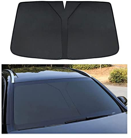 Parasol Coche Delantero para Peugeot 5008 2010-2014, Parasol para Parabrisas, Protector Solar para Luna Delantera Resistir a Los Rayos UV, Plegable Sombrilla,Black