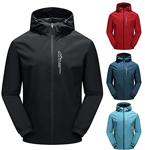 Coupe-vent de vélo pour homme - Ultra léger - Imperméable - Camouflage - Veste de pluie pour homme - Respirante - Légère - 5XL - Veste de sport - Veste de transition - Veste softshell avec capuche -