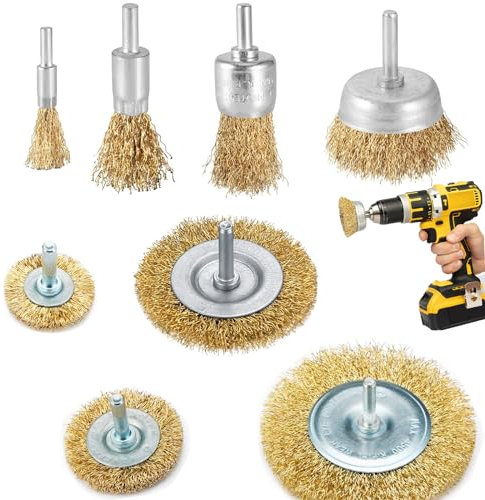 Basetousual Drahtbürste Akkuschrauber,drahtbürste Bohrmaschine,stahlbürste Bohrmaschine,messingbeschichteter Stahlbürste Akkuschrauber Und Messingbürste Bohrmaschine Zum Entfernen