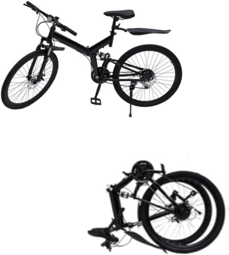 HINOPY 26 Zoll Mountainbike, 21-Gang Erwachsene Faltrad Klappfahrräder MTB Rennrad mit Doppelscheibenbremsen - bis 150 kg für Outdoor Reisen Camping
