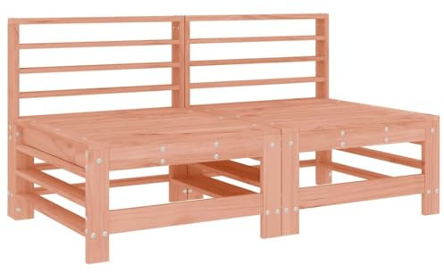 vidaXL Garten Ecksofa 2 STK., Modular Gartenmöbel, Sofa Lounge Sessel für Garten Terrasse Balkon, Gartensofa Gartensessel, Massivholz Douglasie