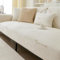 GKXLH Sofa überzug Waschbar - Neue Weiche Milch Fleece Sofa Cover, rutschfeste Sofabezug 1 2 3 Sitzer Couch überzug Sofaüberwürfe für Sektionssofa, Sofa Bezug L Form Möbelschutz (Beige Weiß, 90x240)