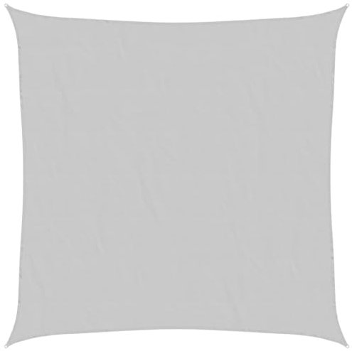 vidaXL Sonnensegel, Sonnenschutz UV Schutz für Balkon Garten Terrasse, Sonnendach Wasserfest, Windschutz Wetterschutz, Hellgrau 4x4m 100% Polyester Oxford