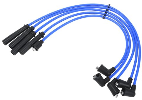 QUARKZMAN Zündleitungssatz Zündungskabel Für Suzuki 413 86-90 5 Stück | Blau, Silikon & Nickel, OE-Nr.3370060A20, Hitzebeständig, Verbessert Verbrennungseffizienz, Einfaches Starten