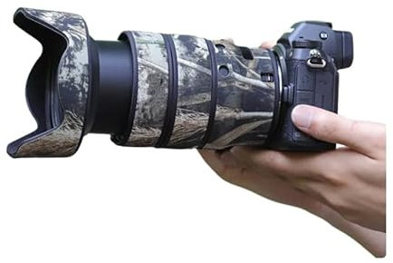 CHASING BIRDS Manteau de protection imperméable camouflage pour objectif Nikon Z 24-70 mm F2.8 S (camouflage roseau)