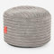 Lounge Pug Kleiner runder Fußhocker Pouf, Sitzpouf, Sitzsack Hocker Klein, Cord Nerzfarben