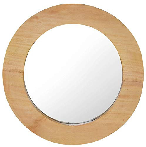 Juroupi Wandspiegel 40 cm Spiegel Wand Dekorative Spiegel Flurspiegel Spiegel Schlafzimmer Teak Rund - 288805
