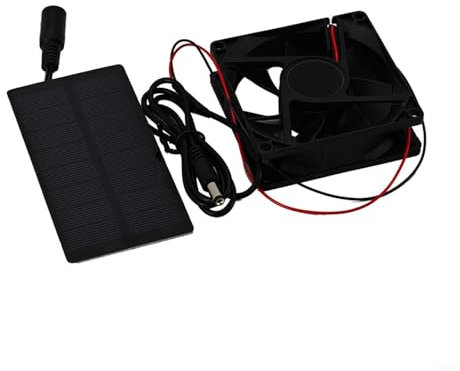 CNANRNANC Solar Ventilator Für Outdoor Camping Kleine Solar Fan 10W 5v Solar Panel Fan Kit IP65 Wasserdicht Solar Lüfter für Kleine Hühnerställe