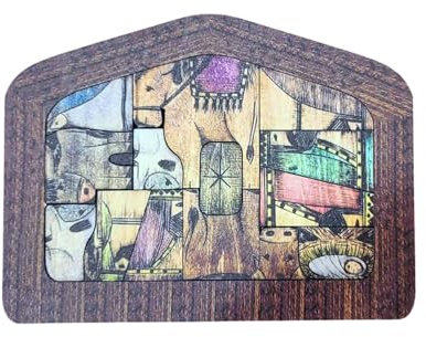 THINCAN Künstlerisches Krippen Puzzle Krippen Ornament Holz Zur Verbesserung Religiöser Atmosphären Puzzle Spiel