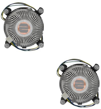Housoutil 2pcs Cpu Fan Hydro Bearing Air Cooler Interface Motherboard Compatible Ultra-quiet Cpu Cooling Fan