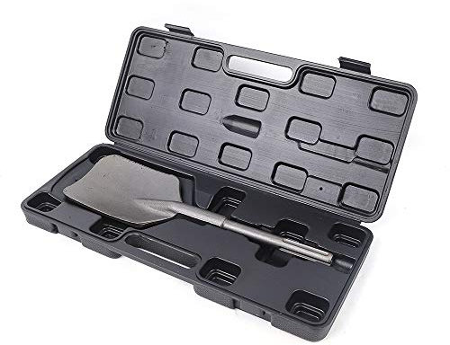 SDS Clay Spade Shovel Chisel Bit, 40x13x1.8cm 40Cr Chromium Steel 5-Pit Shovel,HRC 55-60 Hardness Electric Pick Accessory, High-Temperature Quenched for Concrete & Stone Demolition, Silver
