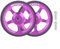 Entgoinggo Faltrad Easy Wheel, 60 mm Aluminiumlegierung, Gummi für leichtes, glattes Lager, tragbare Fahrradräder, Ersatzteile (lila)