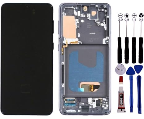 KOMI - Ecran pour Samsung Galaxy S21 G991 Châssis Vitre Tactile - Noir