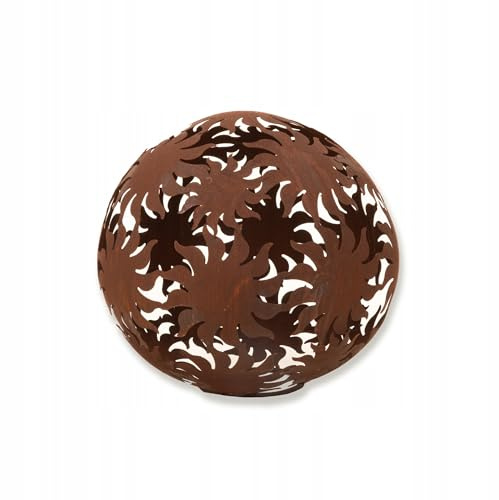 KPGA KAPAGA HOME & GARDEN - Rost - Gartenkugeln für Außen - Deko Garten Vintage - Rost Deko Garten für Kerzen - Kugel Außen - Sonne 30 cm