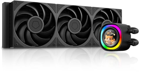 ID-COOLING FX360 LCD PE 360mm AIO CPU Cooler, 1.48 LCD, 350W | Customizable LCD Screen, 4.35mmH2O High Static Pressure Fan, Air Flow 88.75CFM Max, Intel LGA1851/1700/1200/115X &AMD AM5/AM4