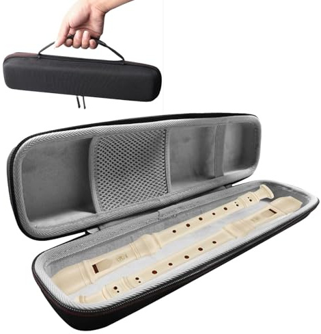 Flötenkoffer-Hülle Reißverschluss-Lockenwickler-Aufbewahrungshülle | Sopran-Blockflöten-Hardcase Für Kinder, Erwachsene, Anfänger, Musiker, Instrument, Auftritte, Reise &