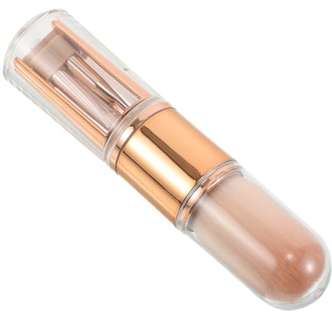 PLAFOPE Ausziehbarer Kosmetikpinsel mit Silikonköpfen Reise-make-up-pinselset Tragbarer Make-up-pinsel Einziehbarer Pinsel für Lidschatten
