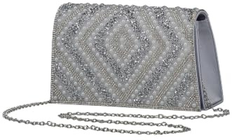Vera Mont Damen Clutch-Tasche im Glitzer-Look ACC, Grau