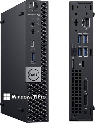 Dell Optiplex 5060 Mini PC de escritorio, Intel Core i5-8500, 8 GB de RAM, SSD de 512 GB, WiFi, Bluetooth, teclado QWERTY de EE. UU., Windows 11 Pro (reacondicionado)