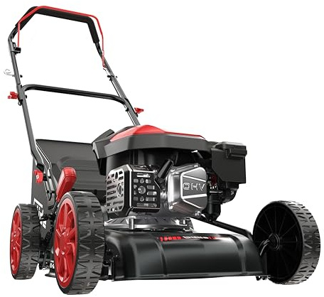 Güde EW 410-127 Eco Wheeler Benzin-Rasenmäher - 4-Takt Motor, 127 Kubikzentimeter Hubraum, 2 Kilowatt, 2,7 PS, 41 Zentimeter Schnittbreite, 2,5-7,5 cm Schnitthöheneinstellung, 45 Liter Fangkorb